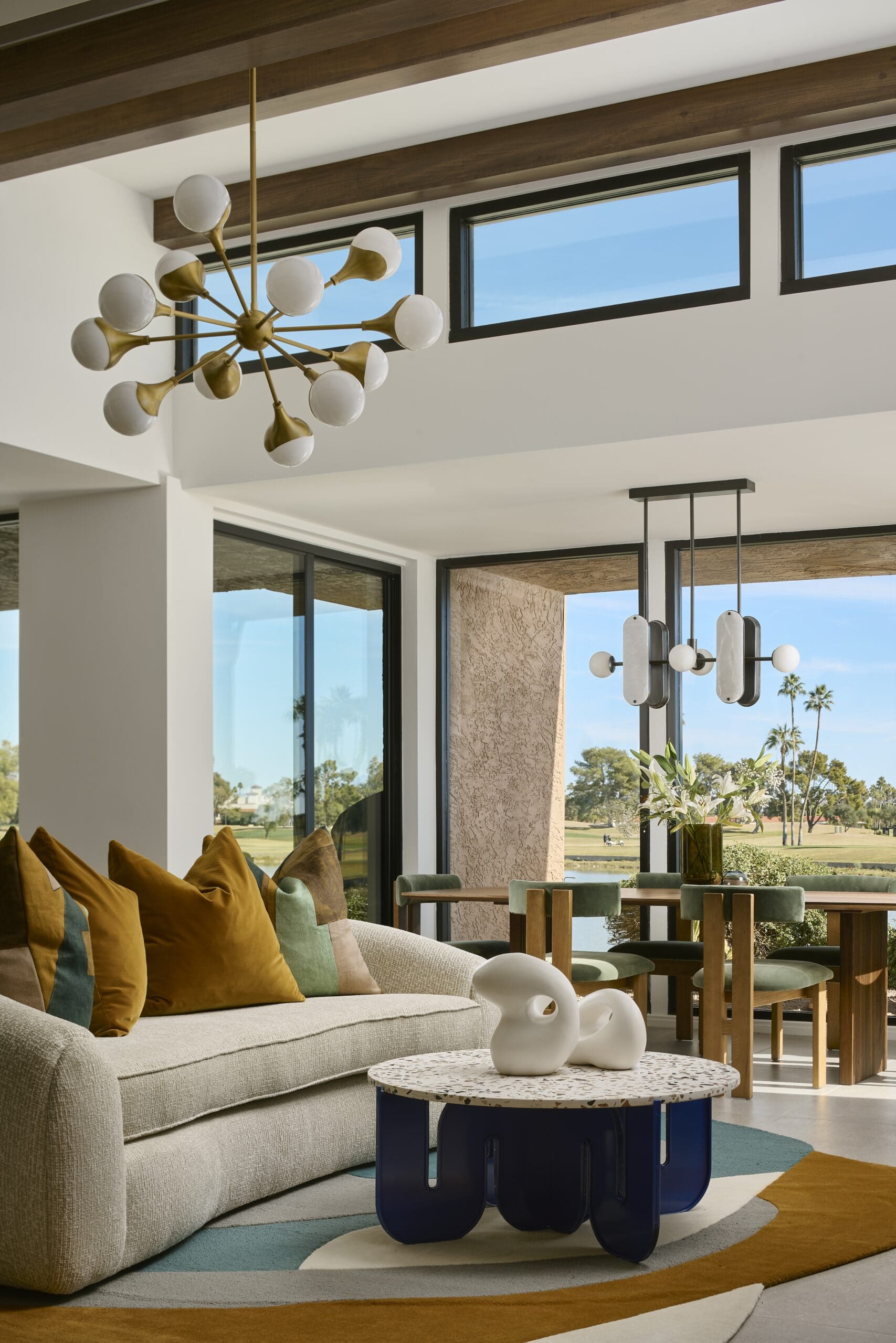 Colorful modern living room by JSF Design