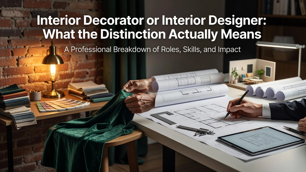 Professional header image for comparison analysis: Interior Decorator or Interior Designer: What the Distinc...