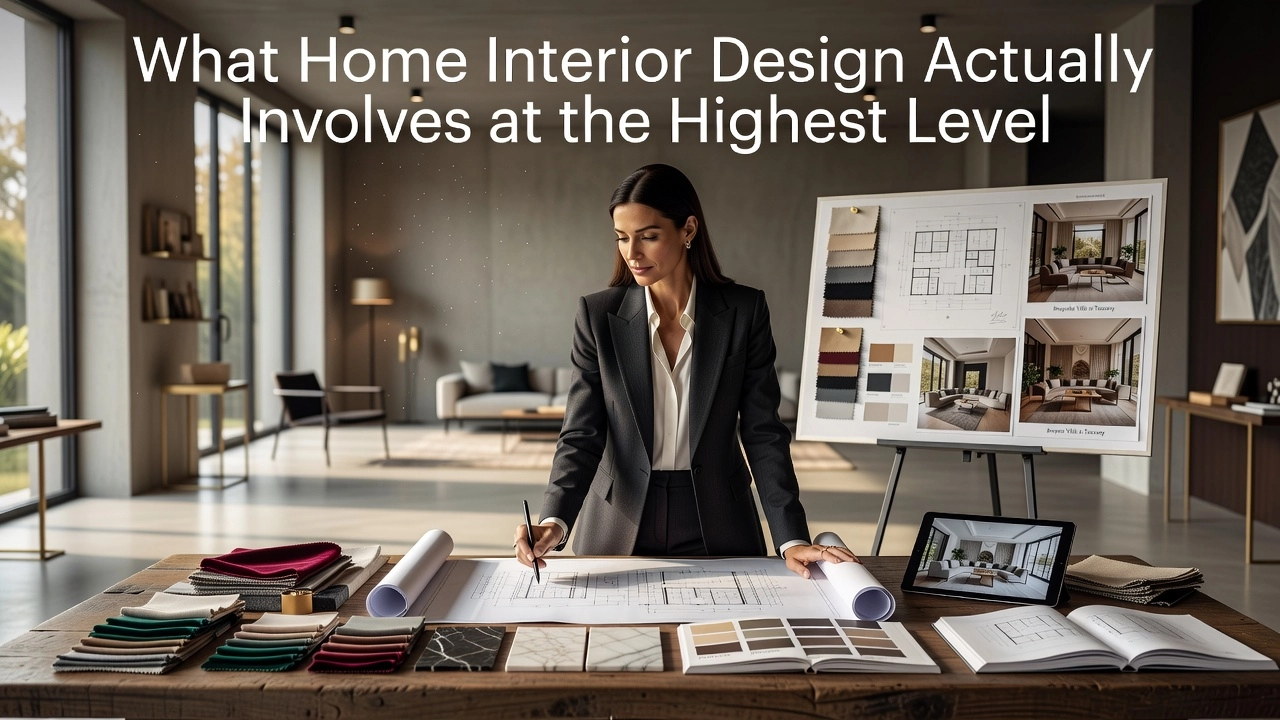 Professional header image for list-based article: What Home Interior Design Actually Involves at the Highes...