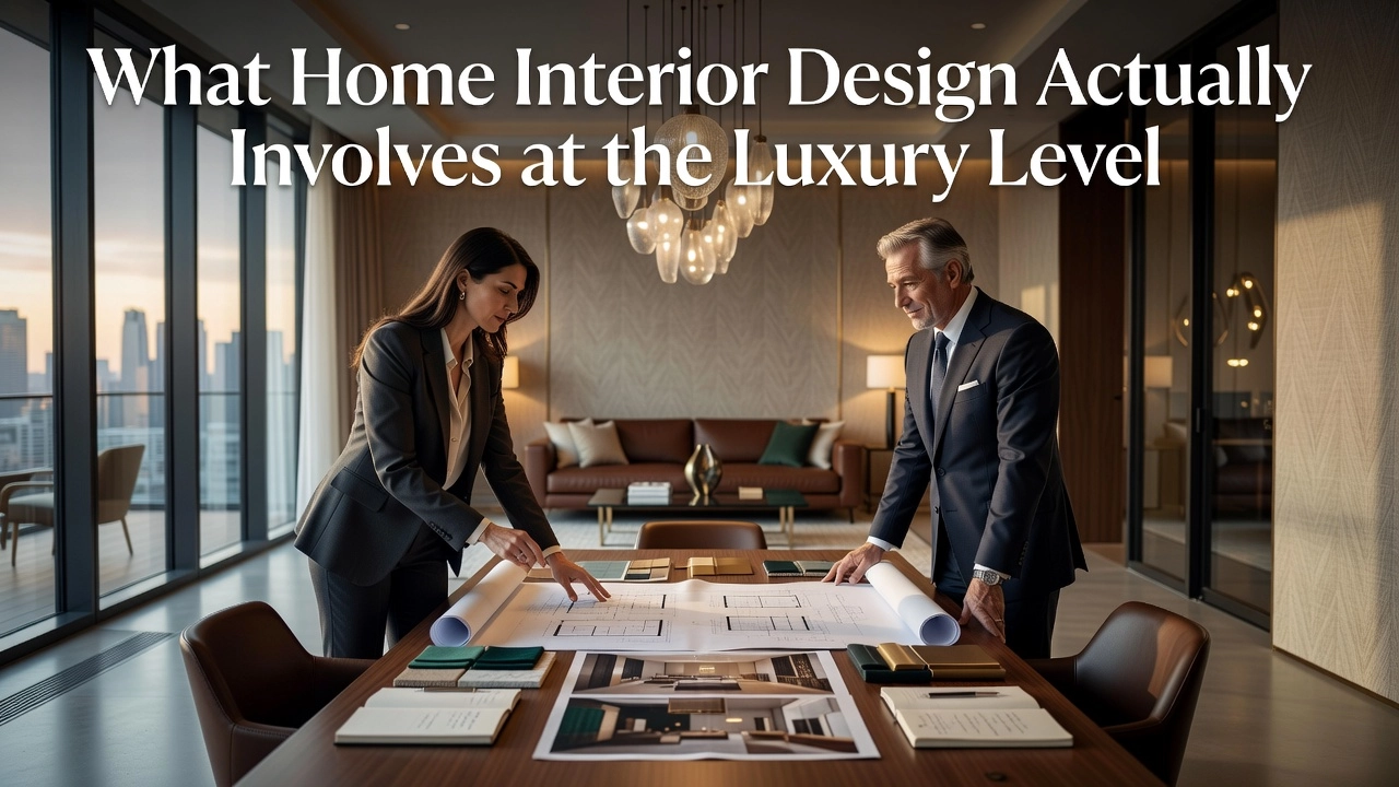 Professional header image for list-based article: What Home Interior Design Actually Involves at the Luxury...