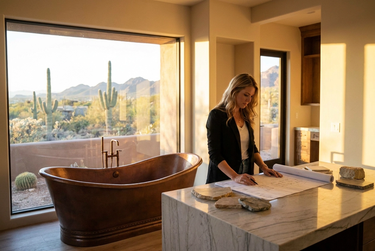 Professional header image for industry analysis: What It Actually Takes to Design a Luxury Bathroom in Sco...